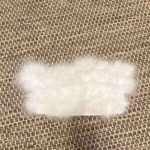 Fluffy White Faux Fur Clutch